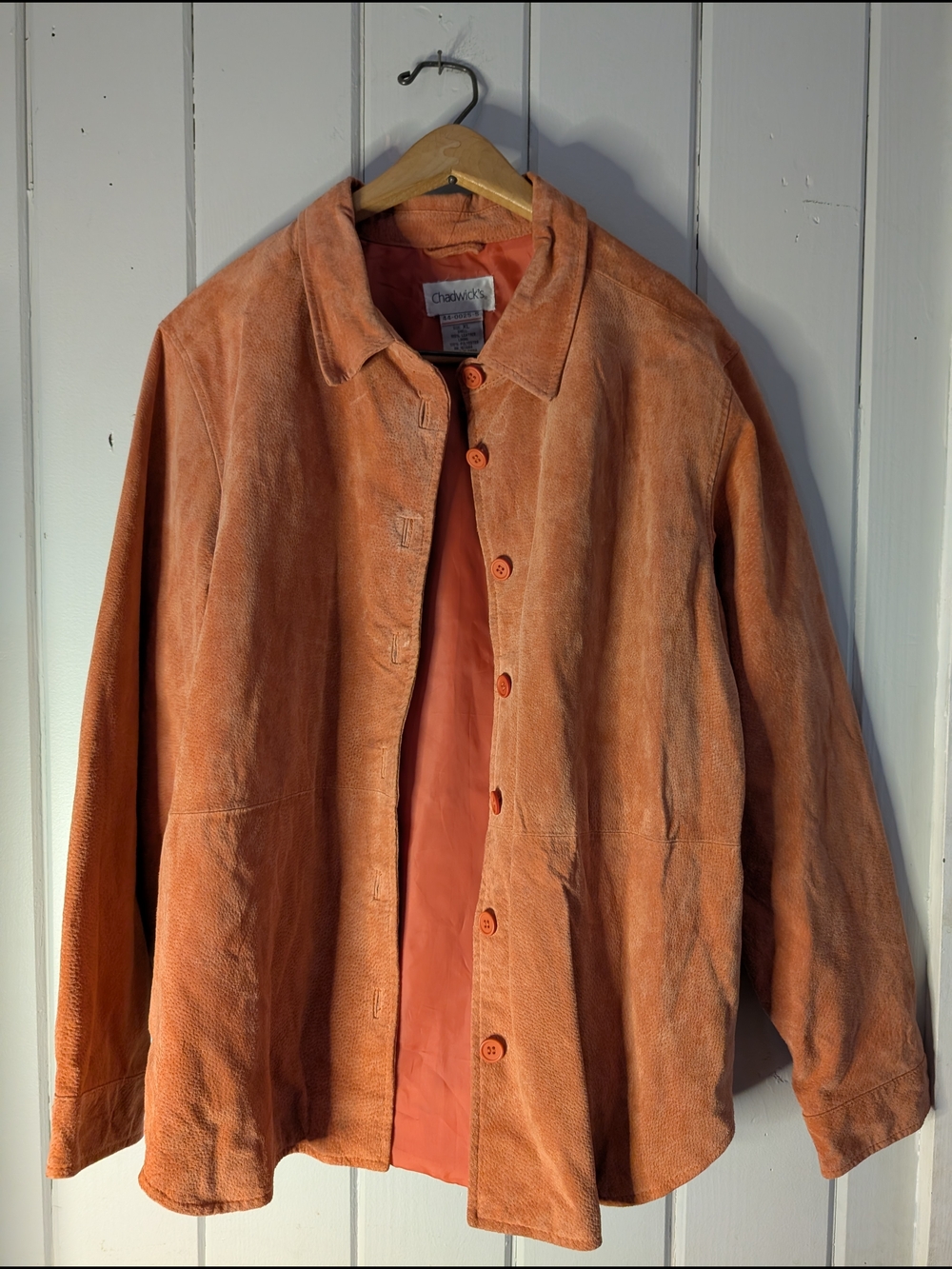 Chadwicks Men's Suede Shirt Jacket in Burnt Orange